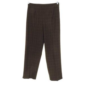 Elements Womens Pants Size 6 Brown Plaid 30 x 28 Straight Leg Short 30 x 28